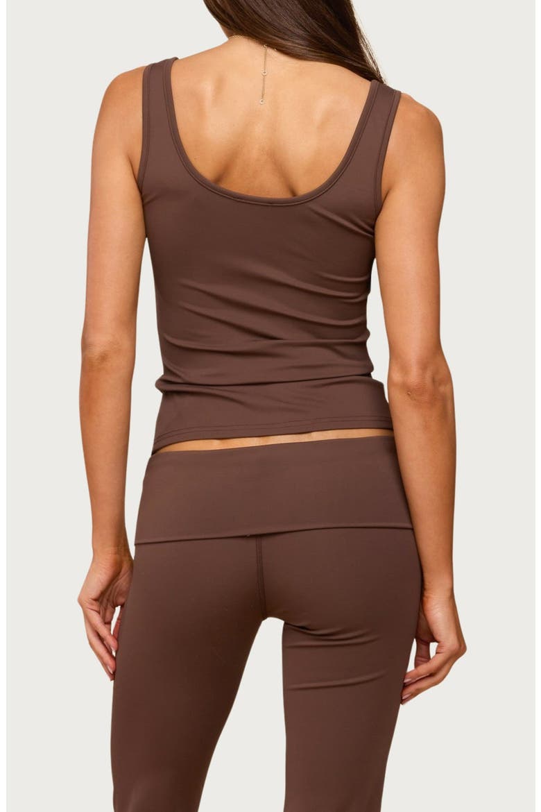 Kiarra Scoop Neck Tank, Alternate, color, BROWN