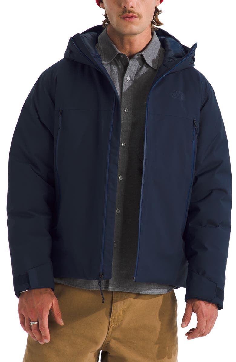 The North Face Mountain Range Waterproof Down Jacket, Main, color, Summit Navy