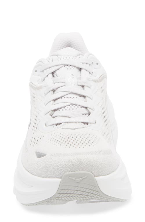 Hoka Bondi 9 Running Shoe In Stardust/silver