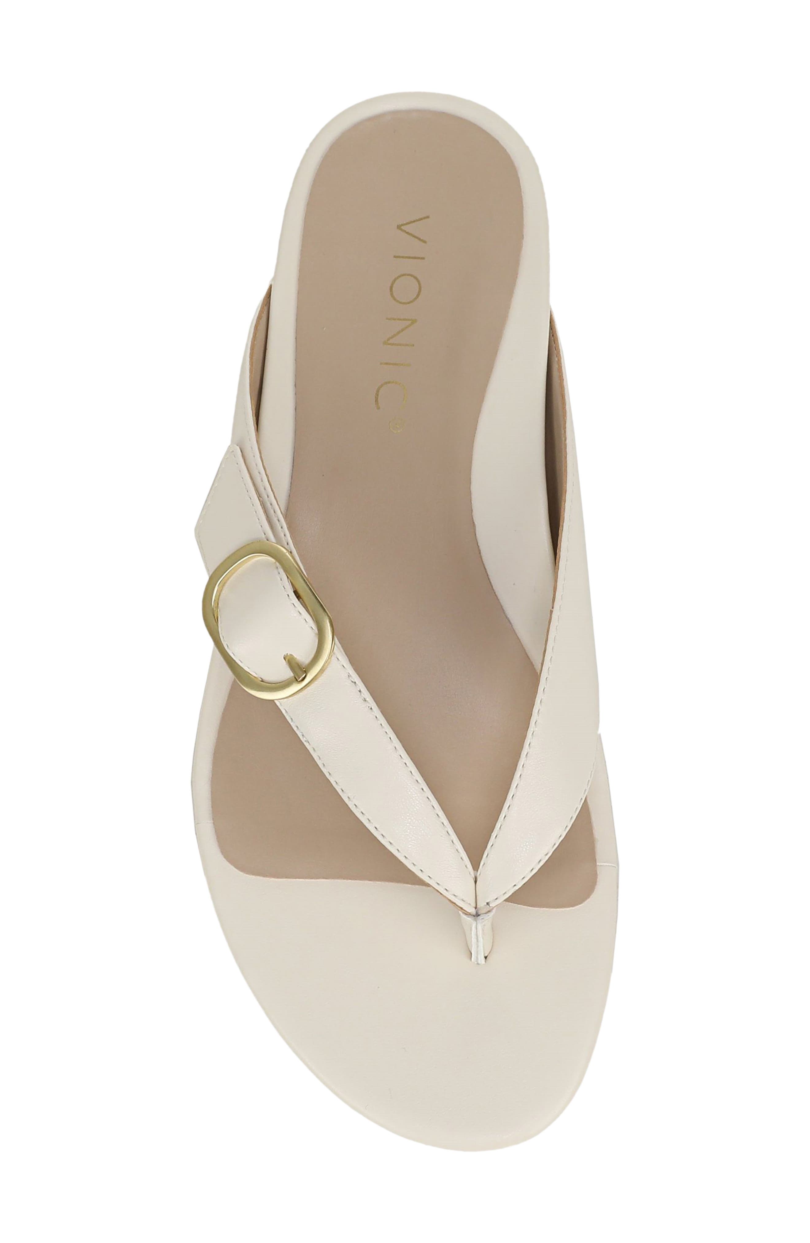 Vionic Ginny Flip Flop, Alternate, color, Ivory