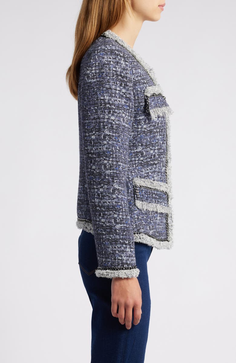 KOBI HALPERIN Keaton Cotton Tweed Jacket, Alternate, color, Twilight M