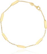 The Lovery Fine Jewelry Gold Bar Chain Bracelet