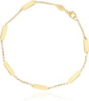 The Lovery Fine Jewelry Gold Bar Chain Bracelet