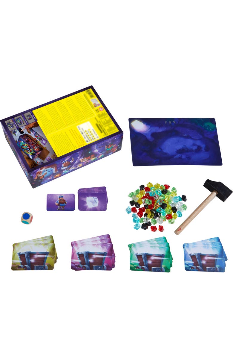 HABA Hammer Time A Fun Kids Treasure Hunt Board Game, Family Party Game with Gems & Strategy for Ages 5+, Alternate, color, Yellow Multi