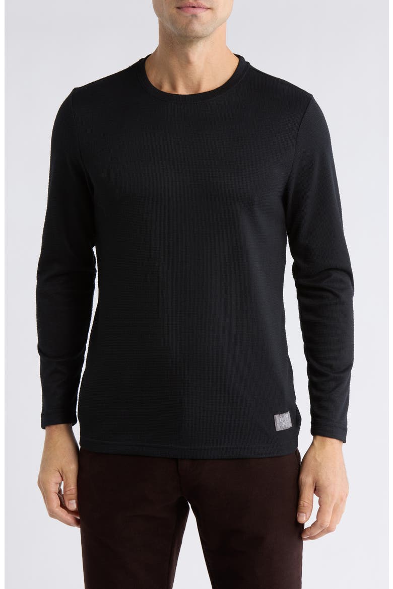 Brushed Thermal T-Shirt, Main, color, JET BLACK