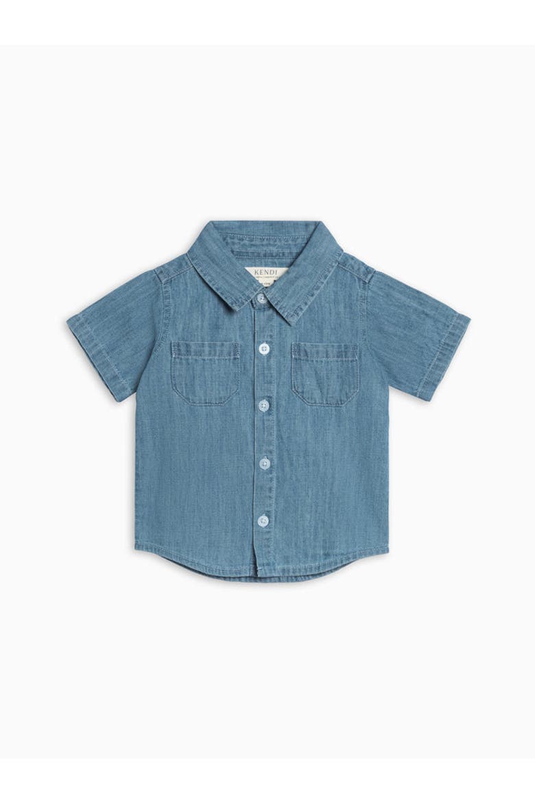Organic Graham Chambray Button Down Shirt, Main, color, Chambray