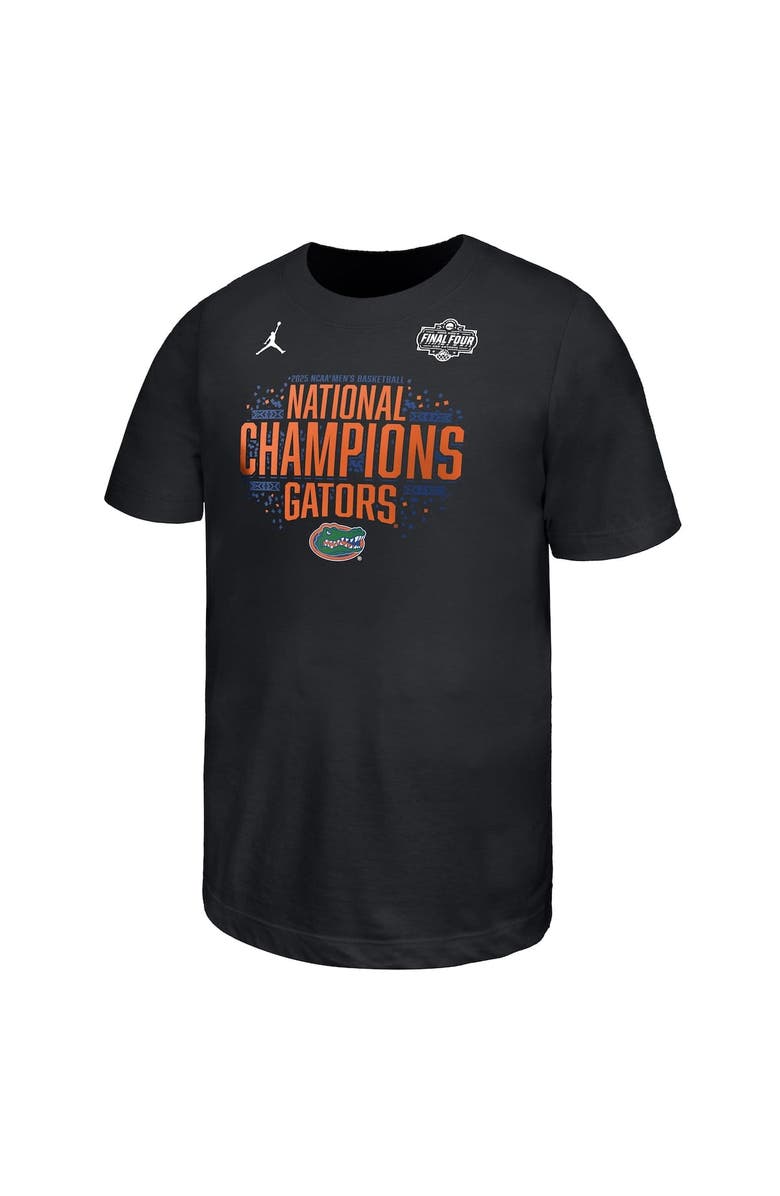 Jordan Brand Youth Jordan Brand  Black Florida Gators 2025 NCAA Men's Basketball National Champions Locker Room T-Shirt, Alternate, color, Black