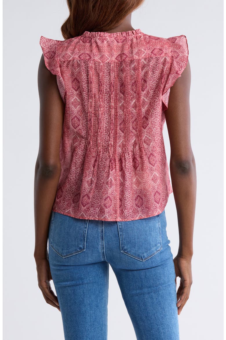 Idris Cotton & Silk Top, Alternate, color, DARKPINKMU