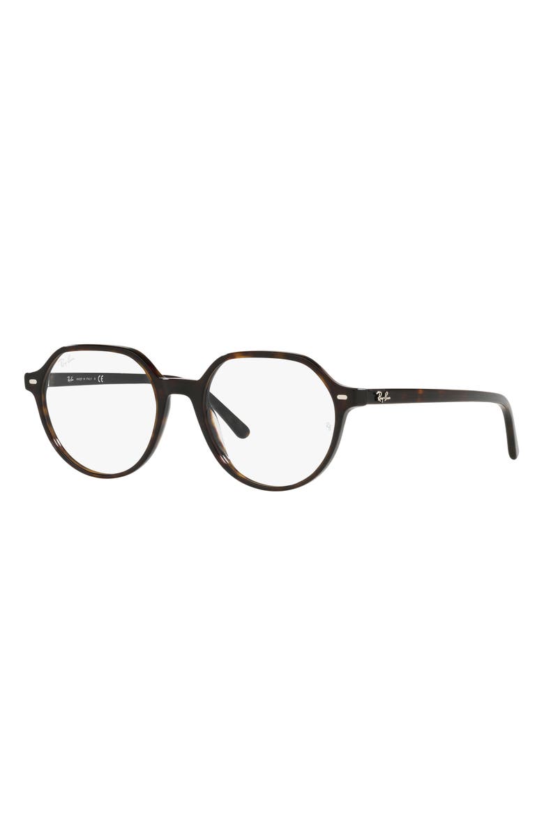 Ray-Ban Thalia 51mm Square Optical Glasses, Alternate, color, Havana