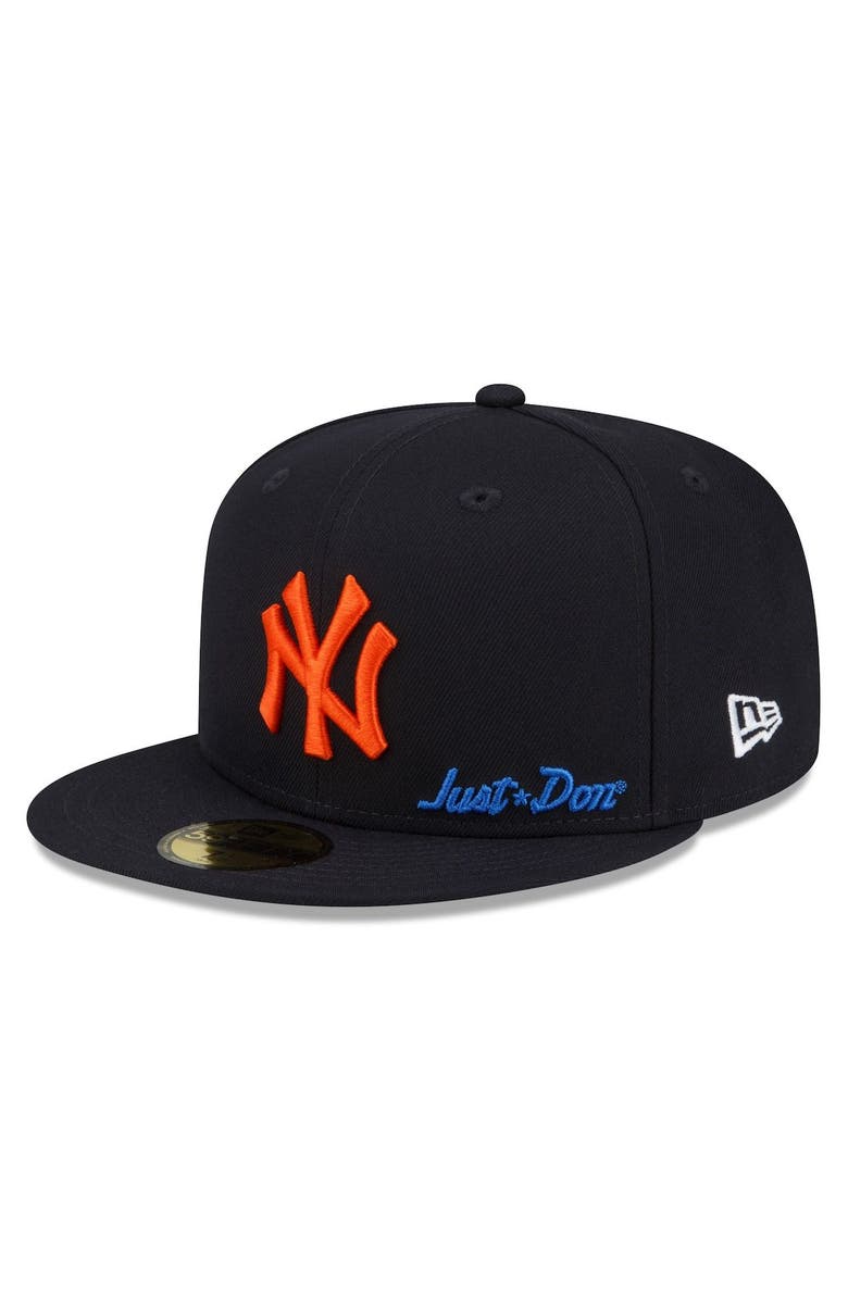 New Era Men's New Era x Just Don Navy New York Yankees 59FIFTY Fitted Hat, Main, color, 