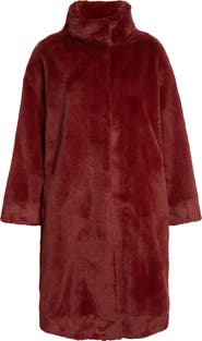 Herno Dropped Shoulder Faux Fur Coat