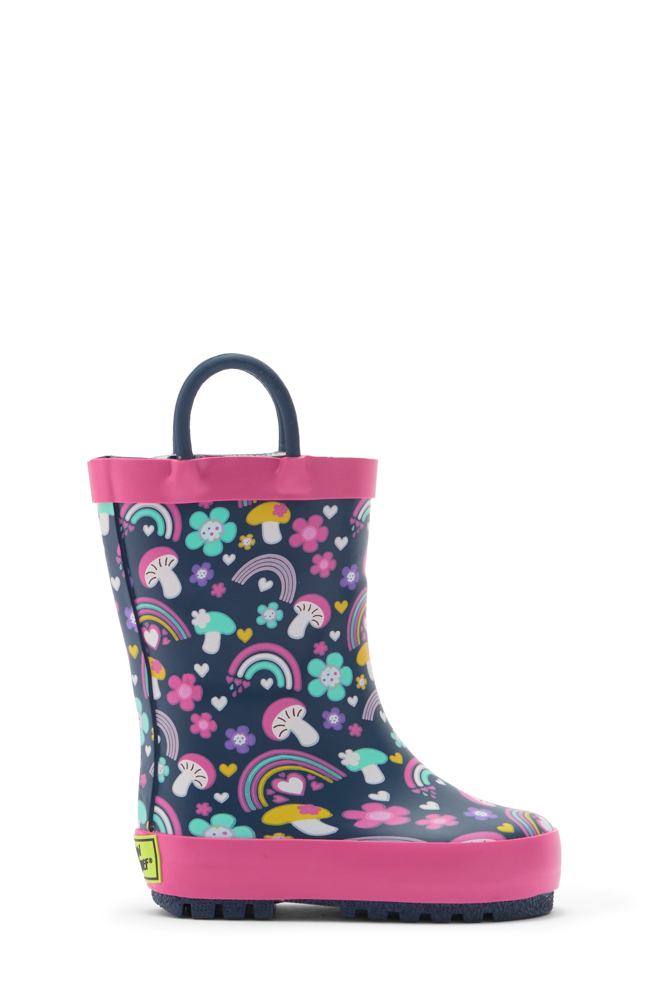 Western Chief Kids' Rainbow Dream Rain Boot, Alternate, color, Navy