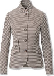 rag & bone Slade Grid Print Cotton Blend Blazer