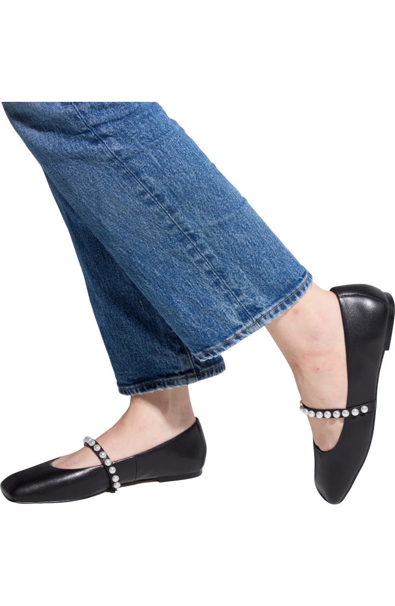 Yosi Samra Cara Faux Pearl Mary Jane Flat, Alternate, color,