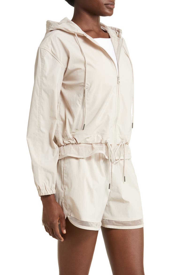Hybrid Ventilated Hooded Jacket, Alternate, color, GREY PEBBLE