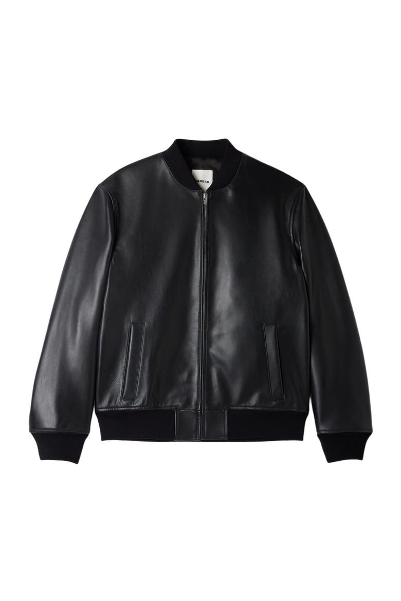 Leather Jacket, Alternate, color, Black