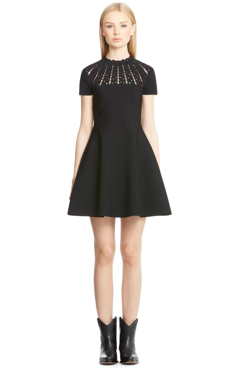 Valentino Broderie Anglaise A-Line Dress, Main, color, 