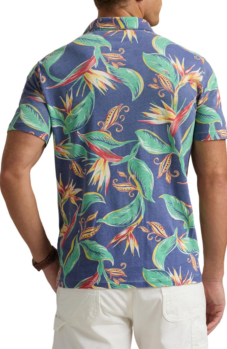 Polo Ralph Lauren Floral Linen & Cotton Polo, Alternate, color,