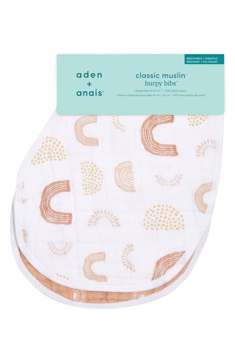 aden + anais 2-Pack Classic Burpy Bibs, Alternate, color, Keep Rising