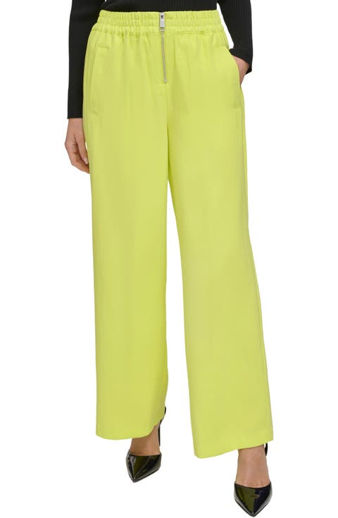 Stretch Twill Wide Leg Pants