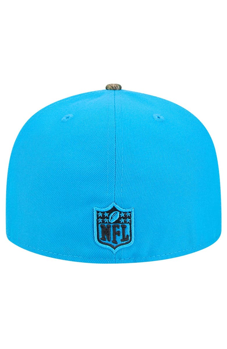 New Era Men's New Era Blue Carolina Panthers Active Two-Tone Camo 59FIFTY Fitted Hat, Alternate, color, 