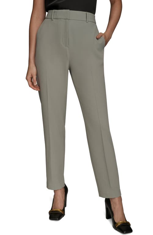 Donna Karan New York Flat Front Straight Leg Pants In Gray
