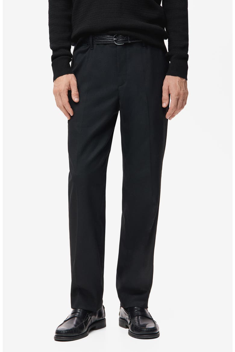 Straight Leg Pants, Main, color, BLACK