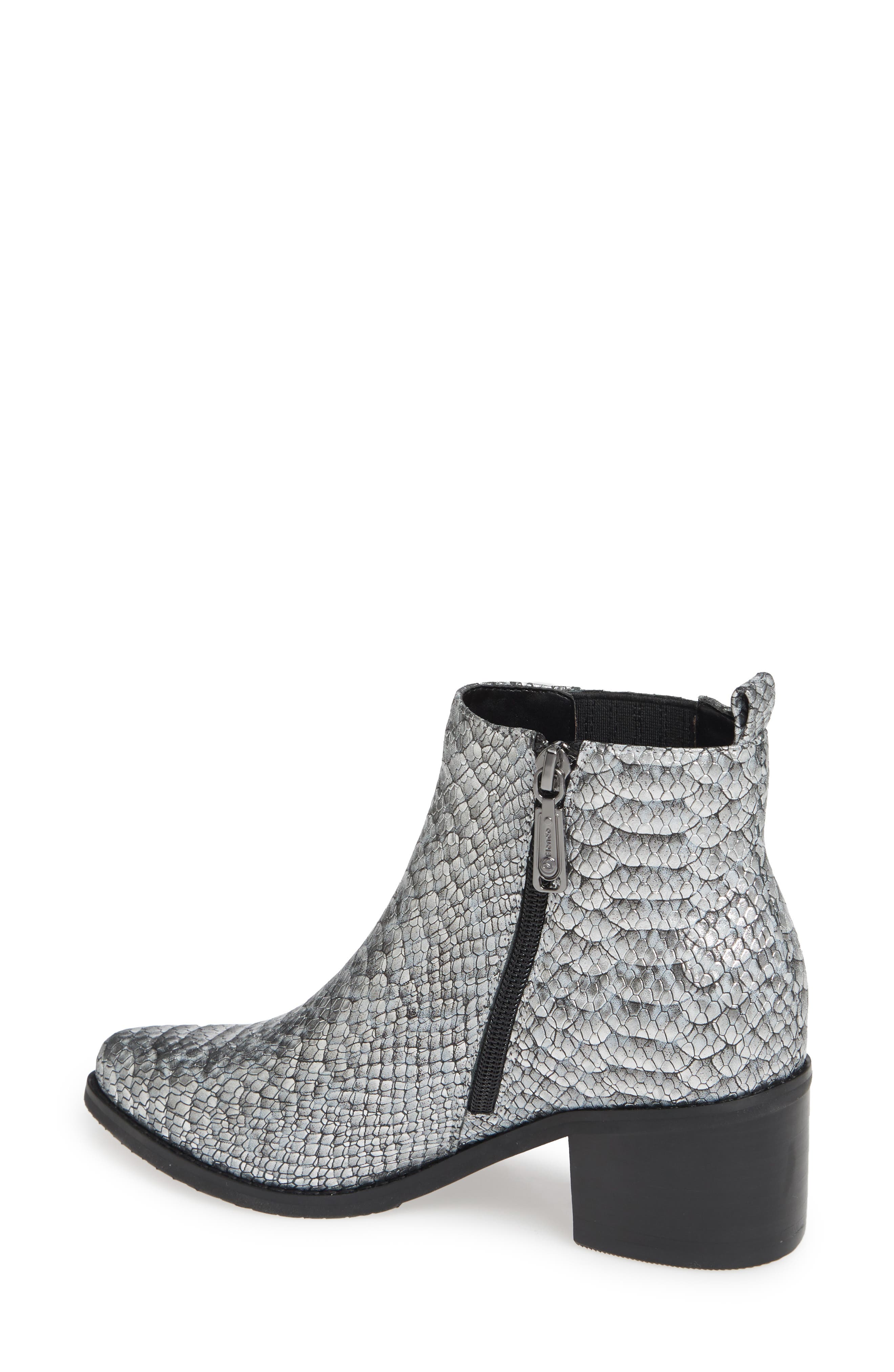 Elvina Waterproof Bootie, Alternate, color, SILVER SNAKE PRINT LEATHER