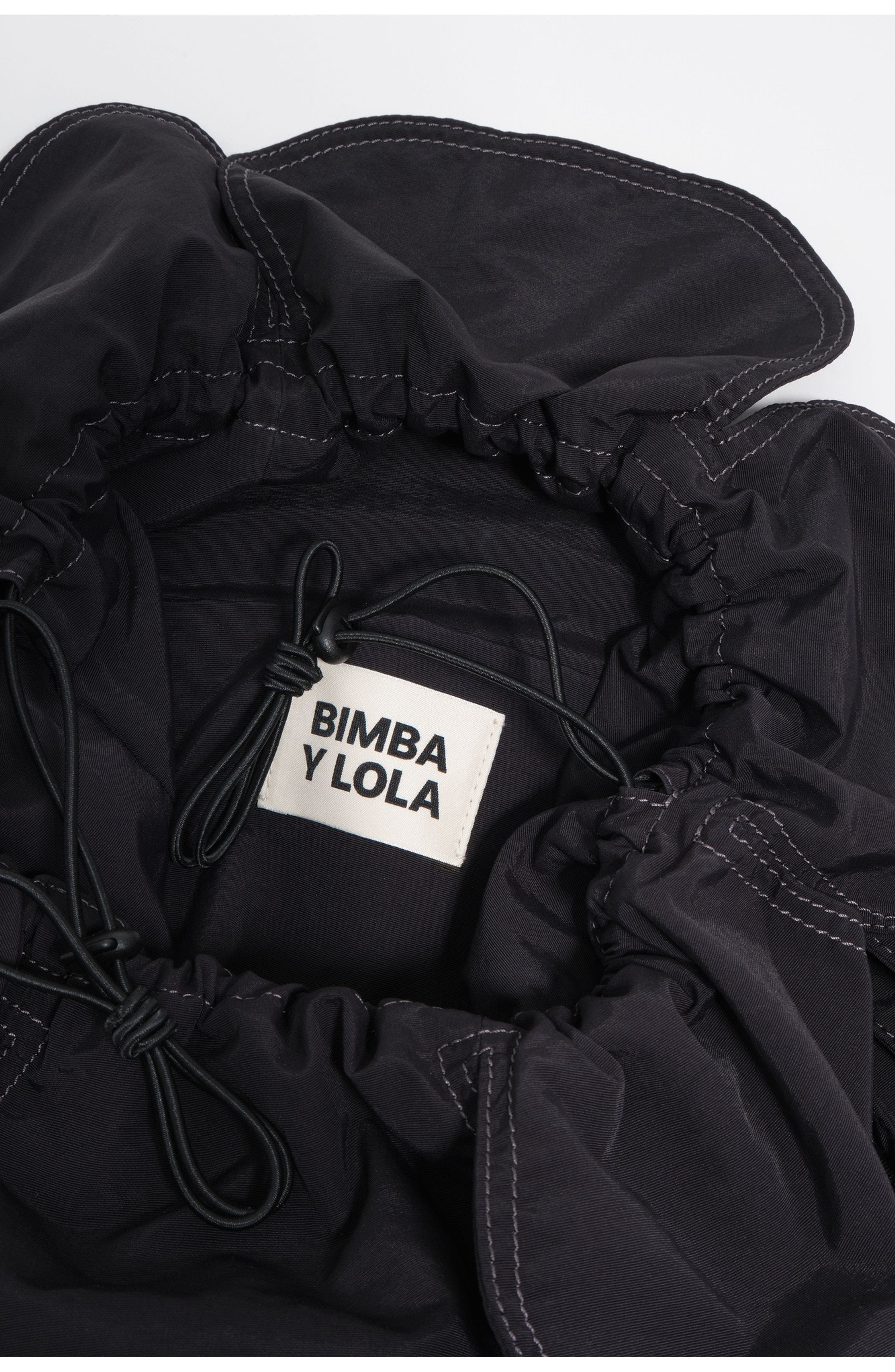 Bimba y Lola Woven Large Petalo Bag, Alternate, color, Black