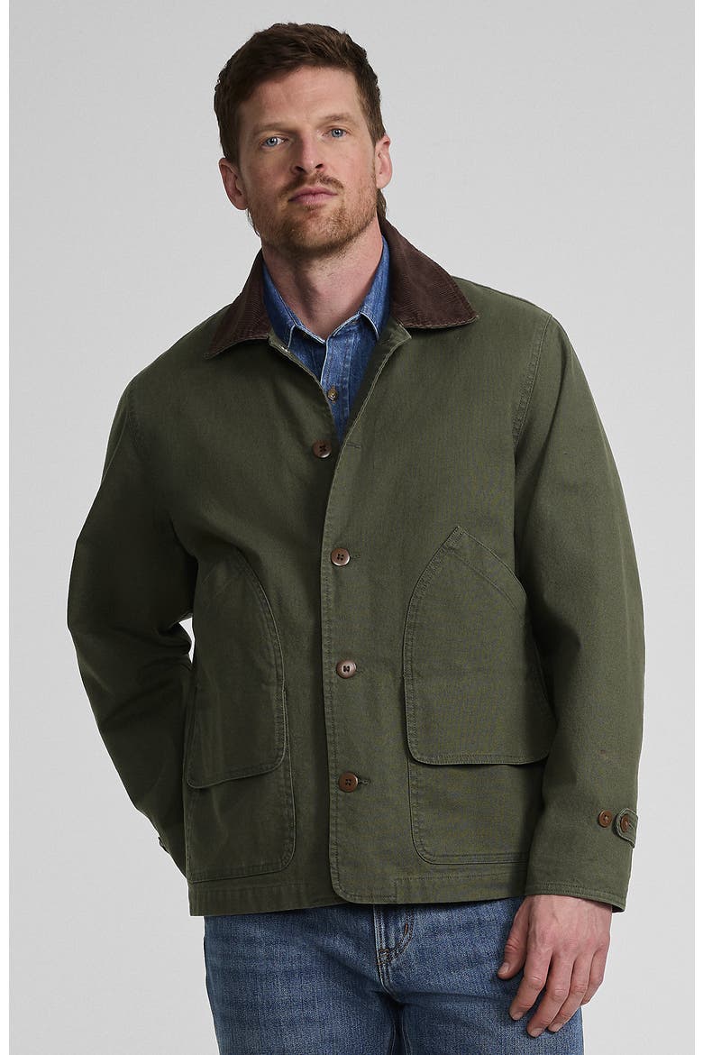 Canvas Barn Jacket, Main, color, Forest Moss