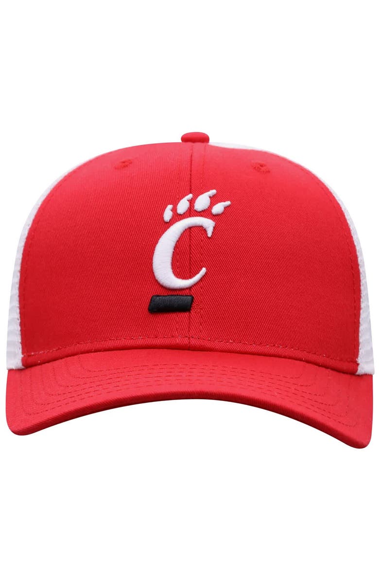 TOP OF THE WORLD Men's Top of the World  Red/White Cincinnati Bearcats Victory Baseline Adjustable Trucker Hat, Alternate, color, 