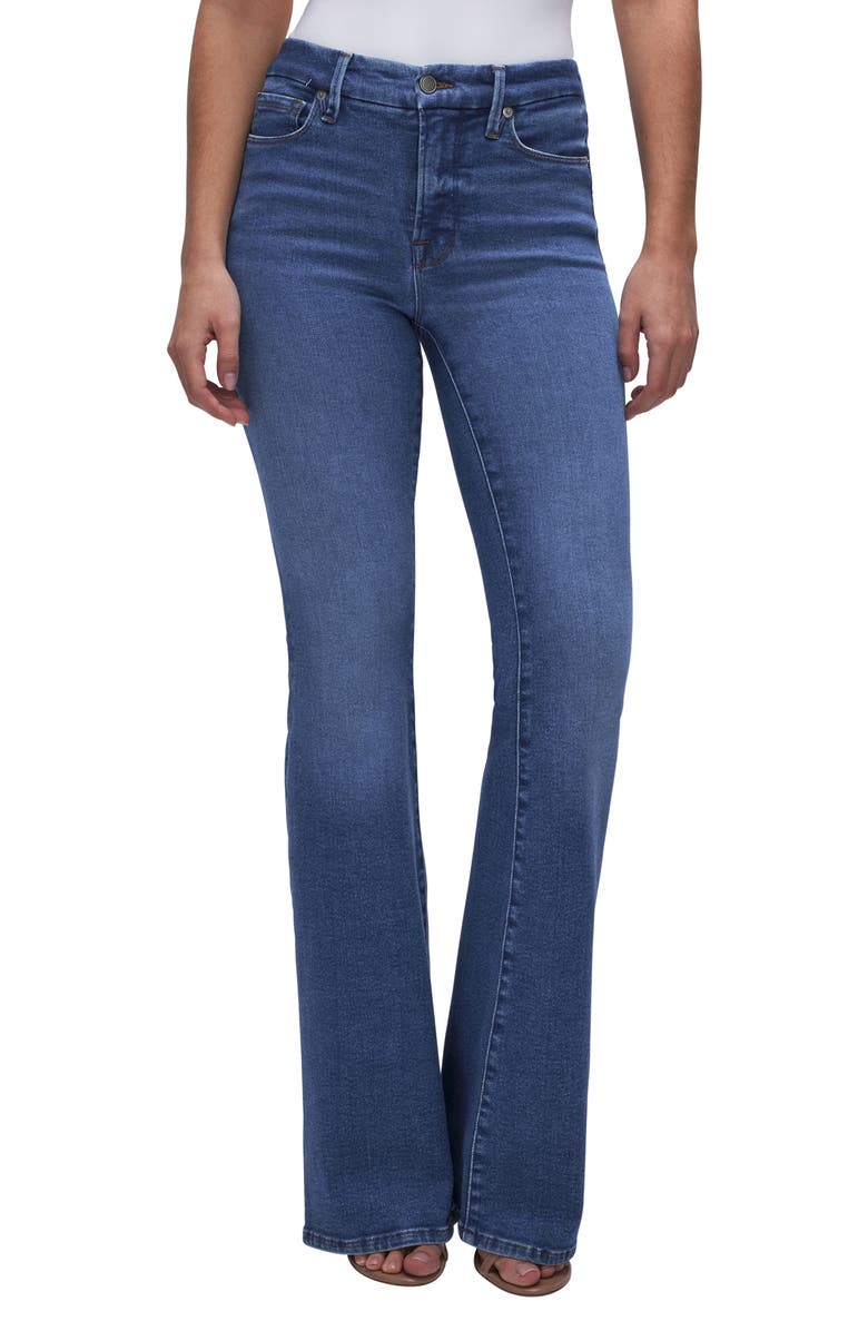 Good American Good Legs Flare Jeans, Main, color,