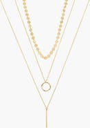 Bearfruit Jewelry 14k Gold Plated Harley Layered Necklace Bold Statement Triple Layer