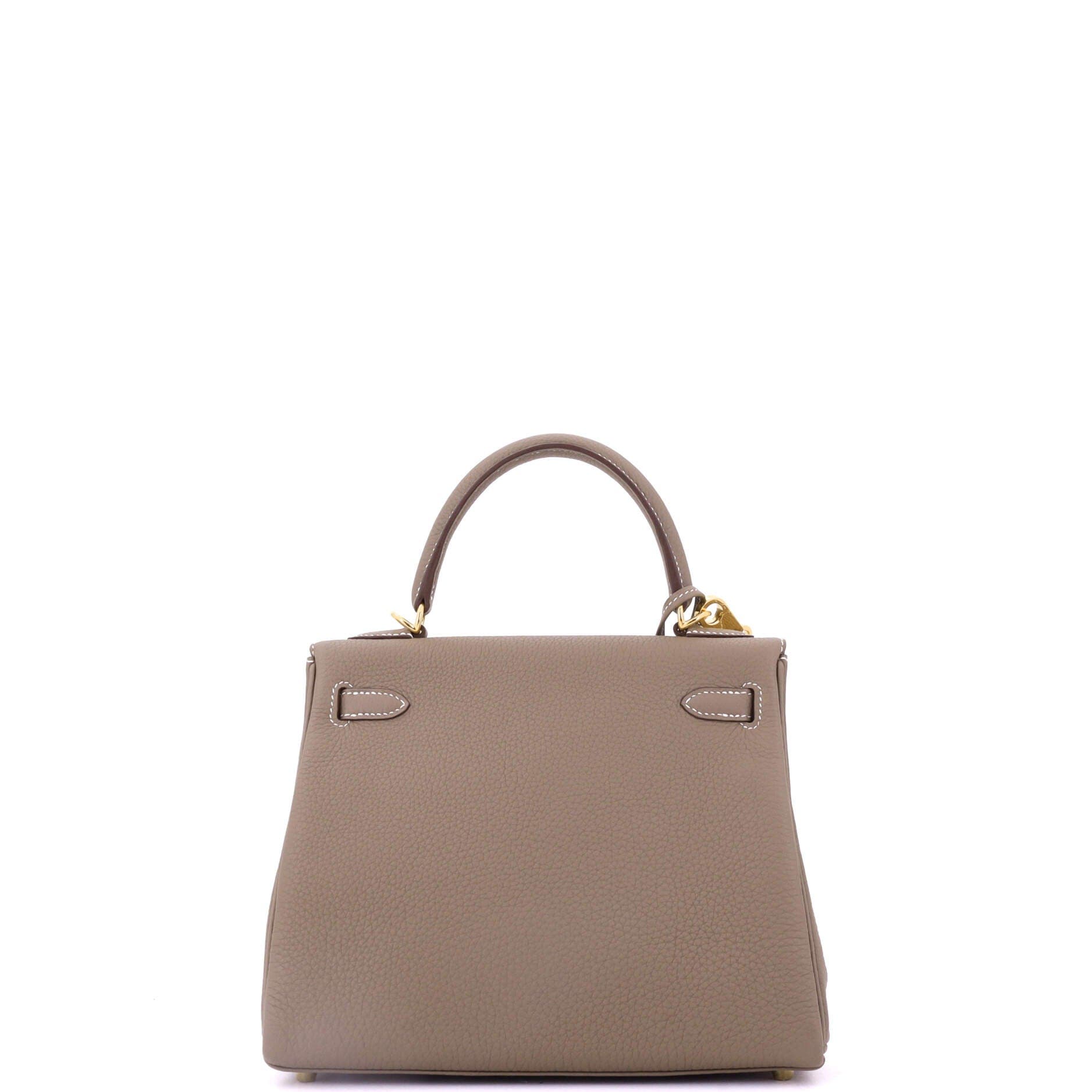 Pre-Owned Hermes Kelly Handbag Grey Togo with Gold Hardware 25, Alternate, color, Etoupe