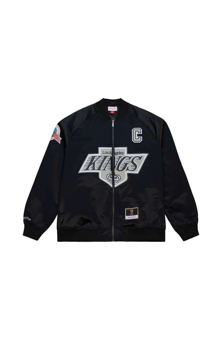 Mitchell & Ness Unisex Mitchell & Ness Wayne Gretzky Black Los Angeles Kings Maxxed Out Full-Zip Satin Jacket, Alternate, color, Black