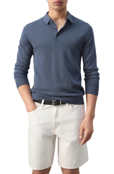 Long Sleeve Cotton Polo