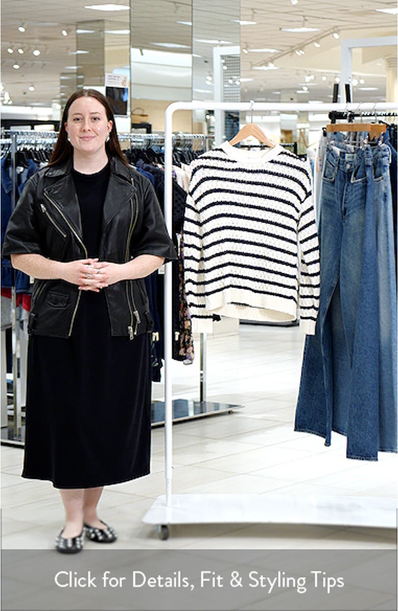 Pebblestone Bay Stripe Cotton Sweater, sales video thumbnail