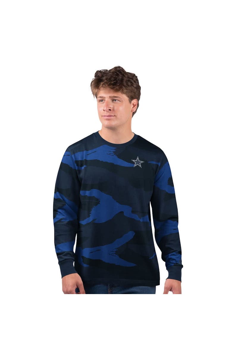 STARTER Men's Starter Navy Dallas Cowboys Thursday Night Gridiron Long Sleeve T-Shirt, Alternate, color, Navy