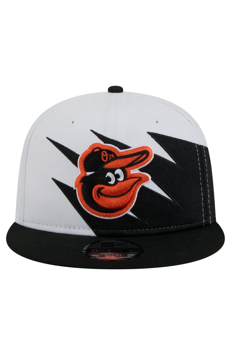 New Era Men's New Era Black/White Baltimore Orioles Jagged 9FIFTY Snapback Hat, Alternate, color, 