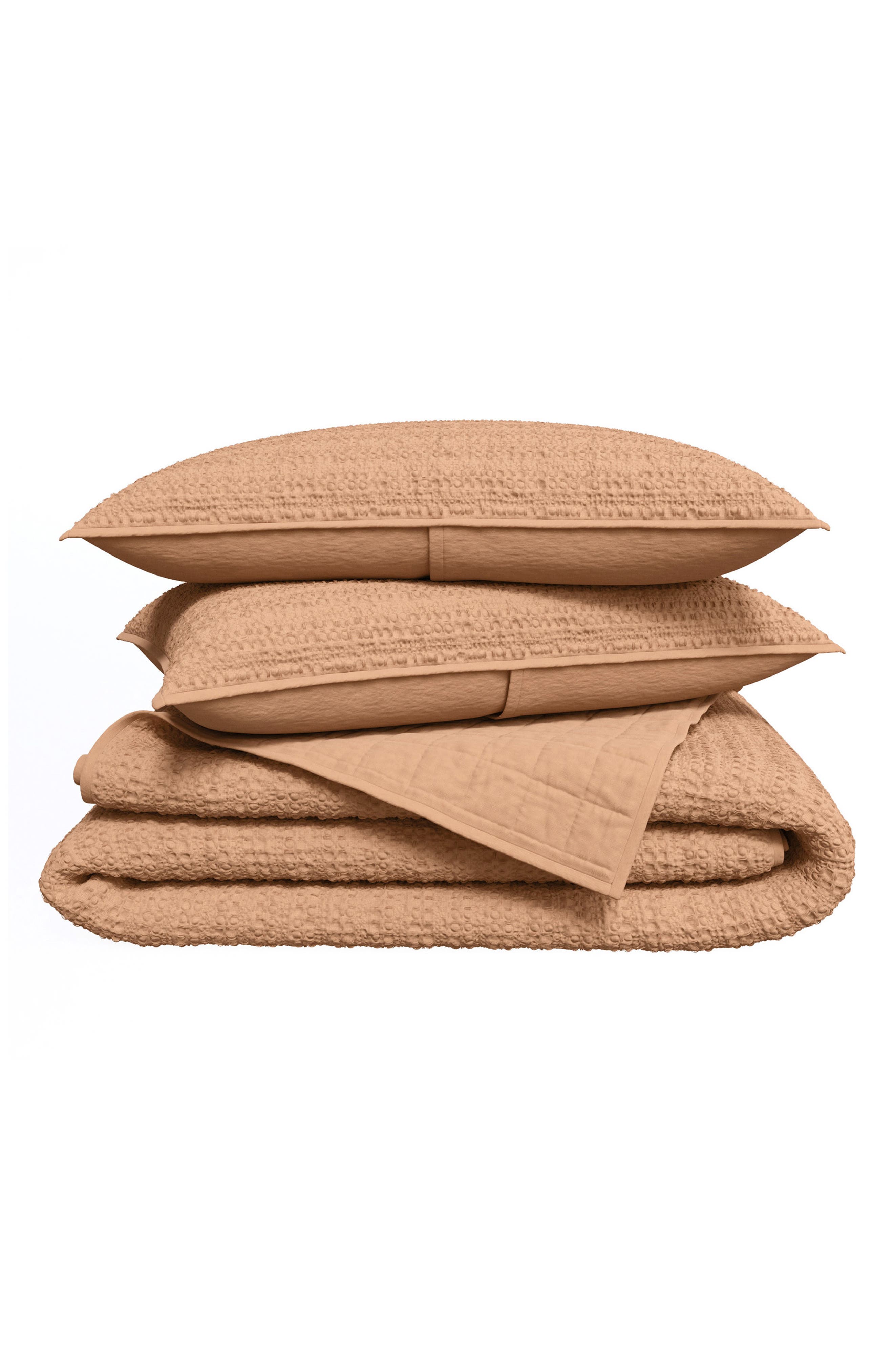 Woven & Weft Reversible Honeycomb Waffle Cotton Quilt & Sham Set