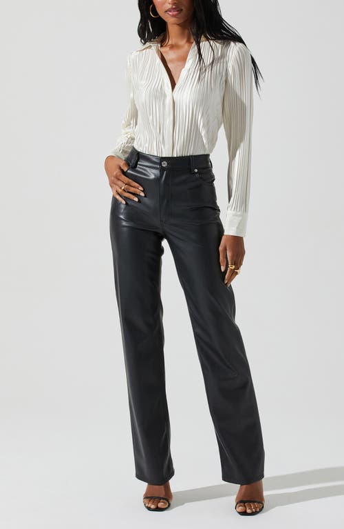 Astr The Label Laurel Pleated Button-up Shirt In Multi
