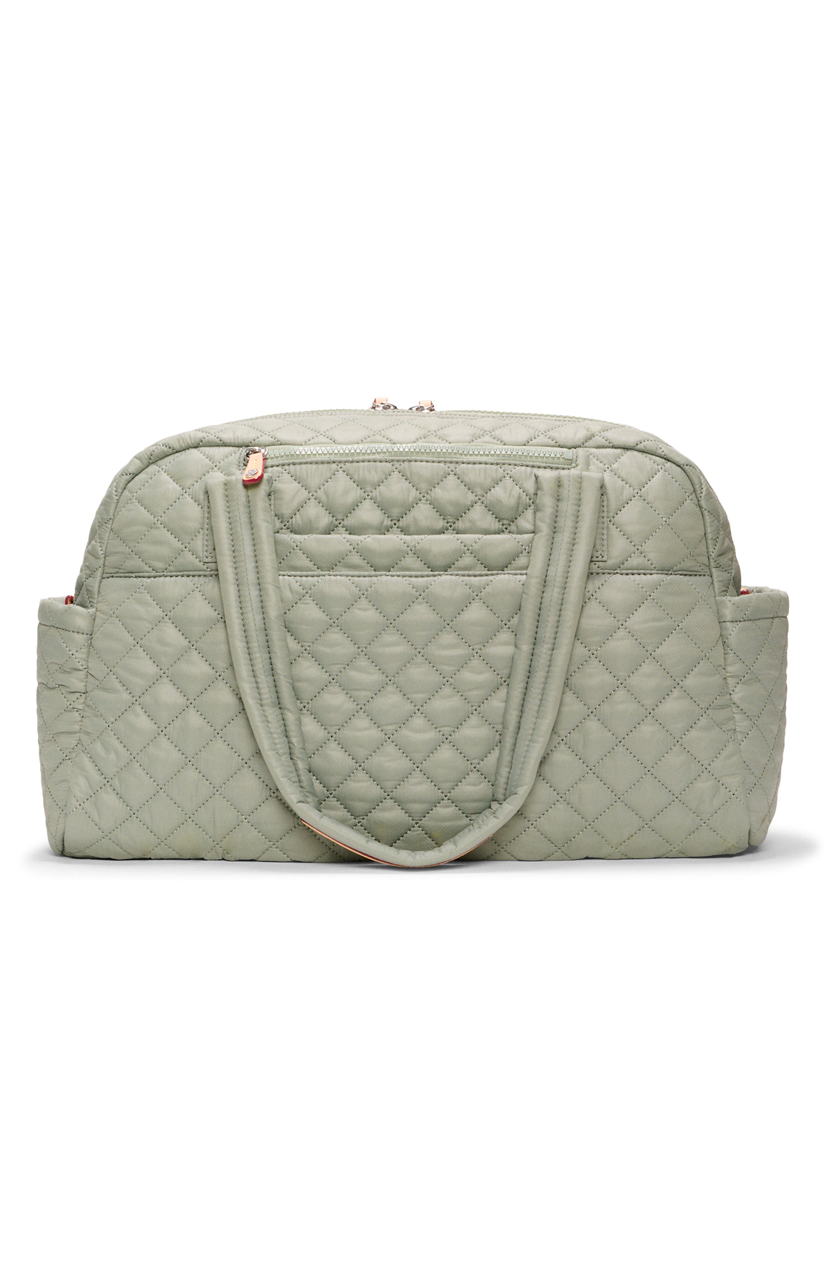 Large Metro Jimmy Deluxe Quilted Nylon Gym Bag, Alternate, color, AGAVE GREEN