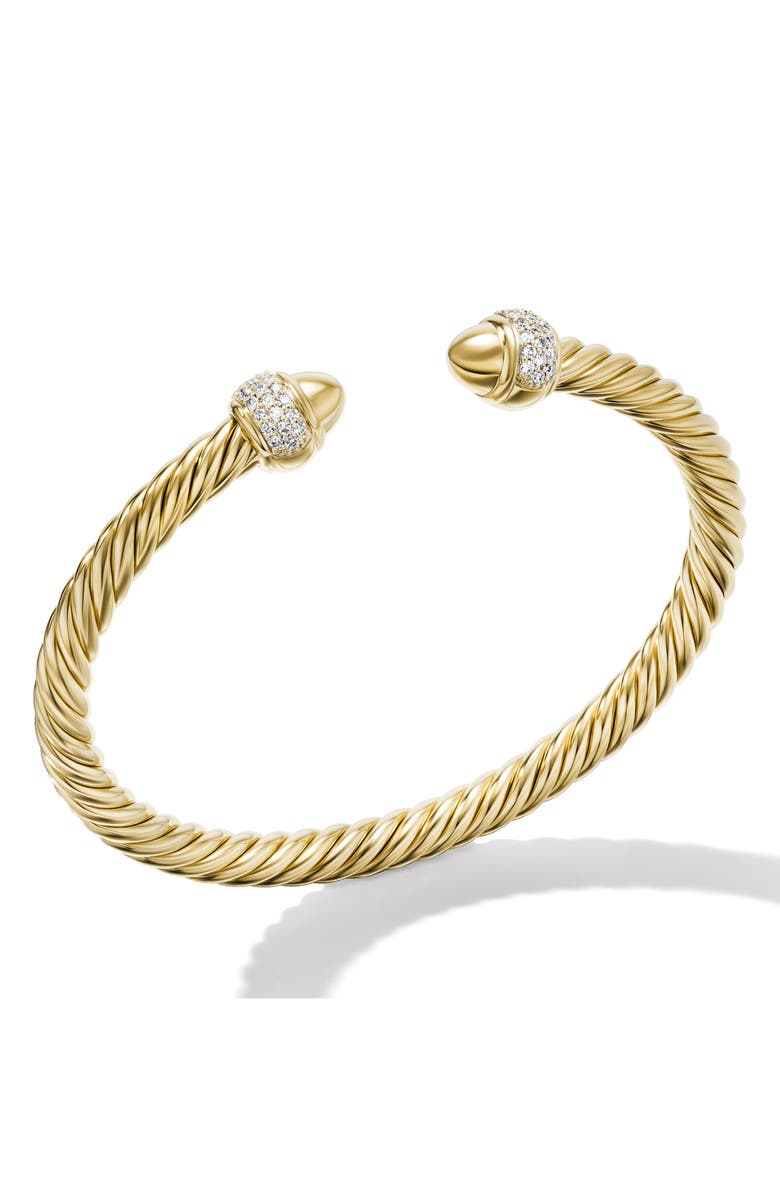 David Yurman Cable Bracelet with Diamonds, 5mm, Alternate, color, 18K Yellow Gold