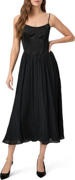 PAIGE Elke Corset Midi Dress