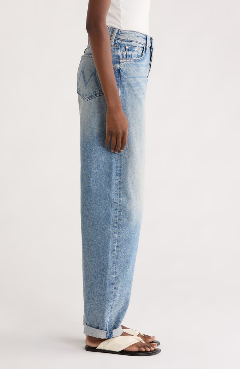 MOTHER The Fangirl Skimp Cuff Barrel Leg Jeans, Alternate, color, Blinded By The Light