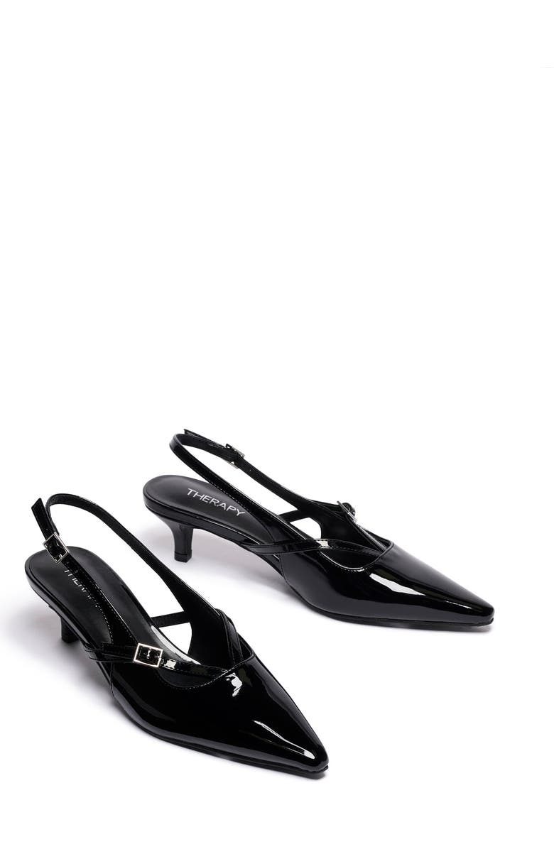 Therapy Australia Irving Slingback Pointed Toe Heel, Main, color, Black Patent Pu