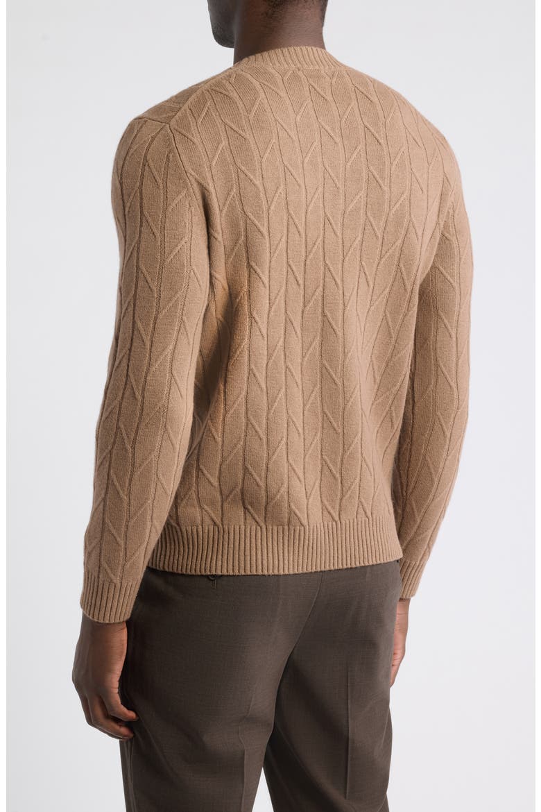 Leyton Rib Wool Sweater, Alternate, color, CAMEL BROWN