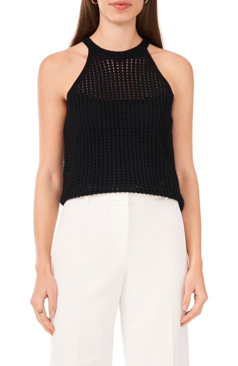 Open Stitch Sleeveless Sweater