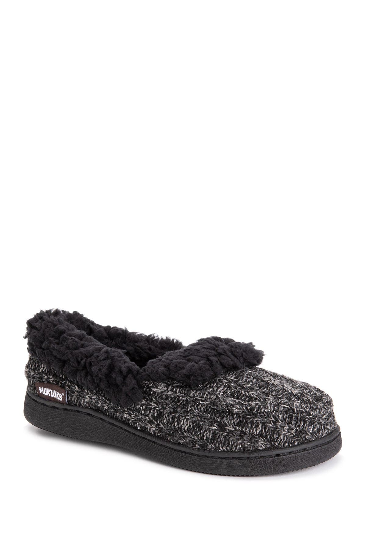 MUK LUKS Anais Faux Fur Moccasin Slipper, Main, color, 
