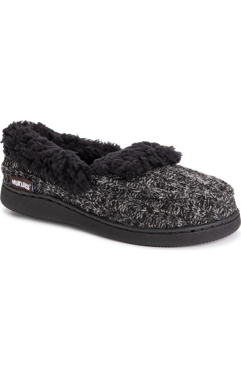 MUK LUKS Anais Faux Fur Moccasin Slipper, Main, color,